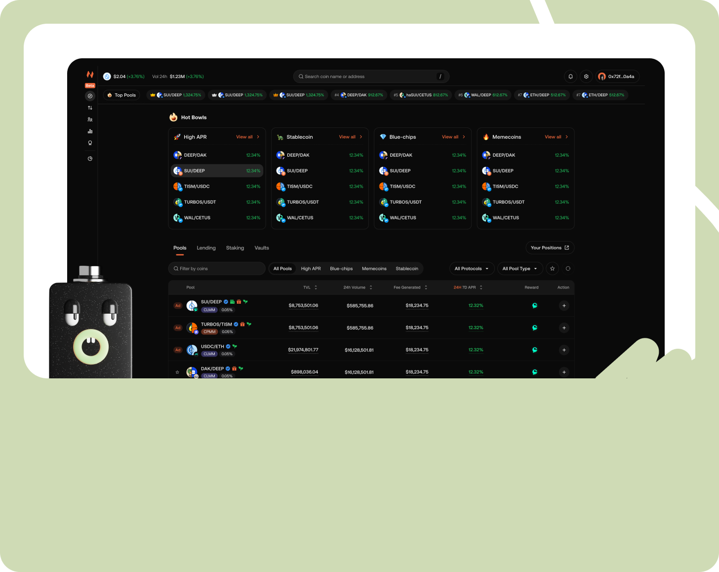 Analyze liquidity pools instantly